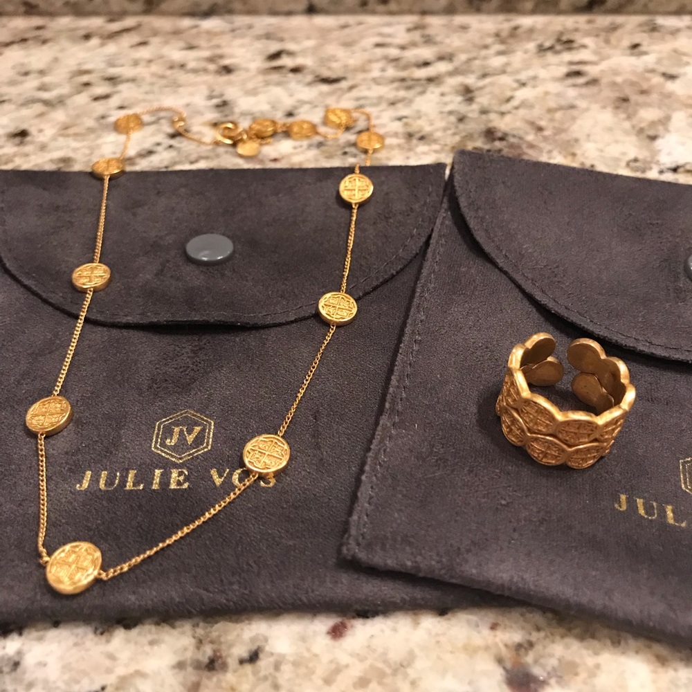 GORGEOUS JULIE VOS VALENCIA NECKLACE + RING SET